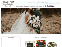 Tablet Screenshot of hassellflorist.com